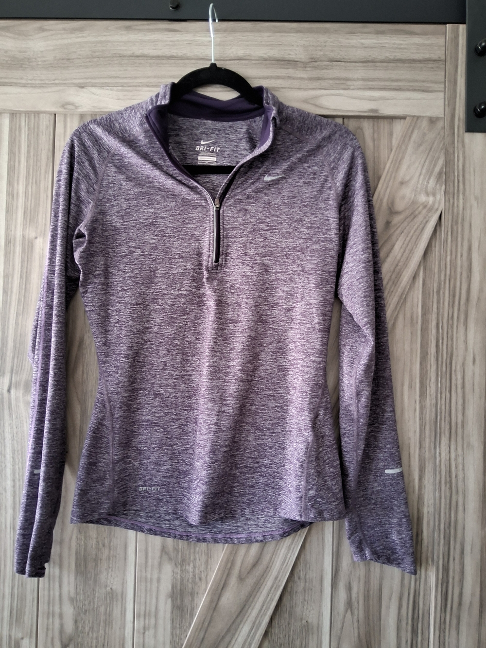 Nike Dri-FIT Purple Long-Sleeve Half-Zip Top